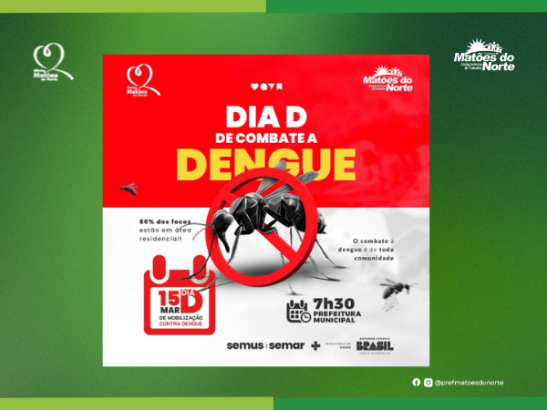 Dia D de Combate à Dengue convida cidadãos a lutar contra o mosquito
